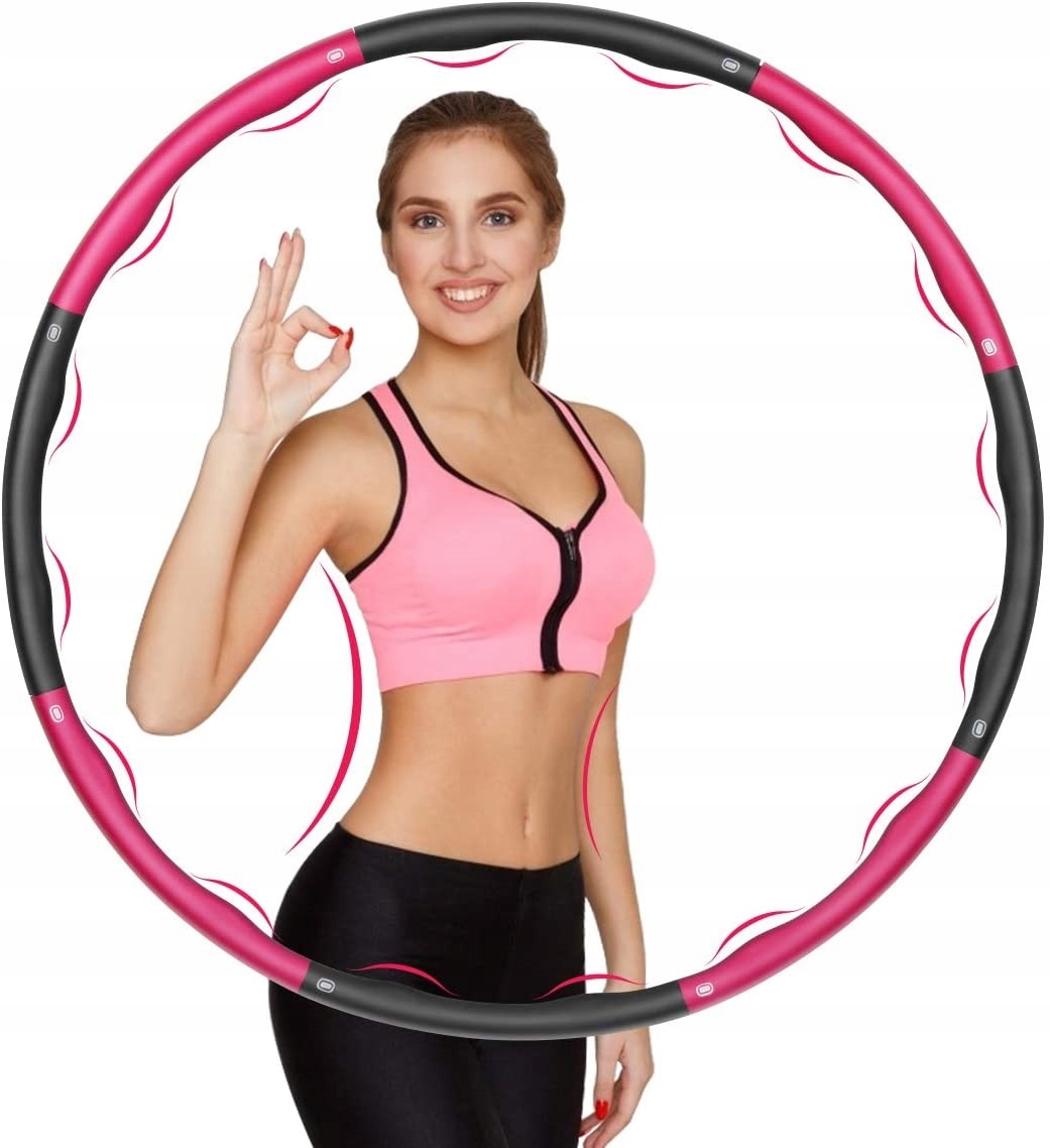 Awroutdoor hula hop fitness regulowany róż czarny hula-hoop