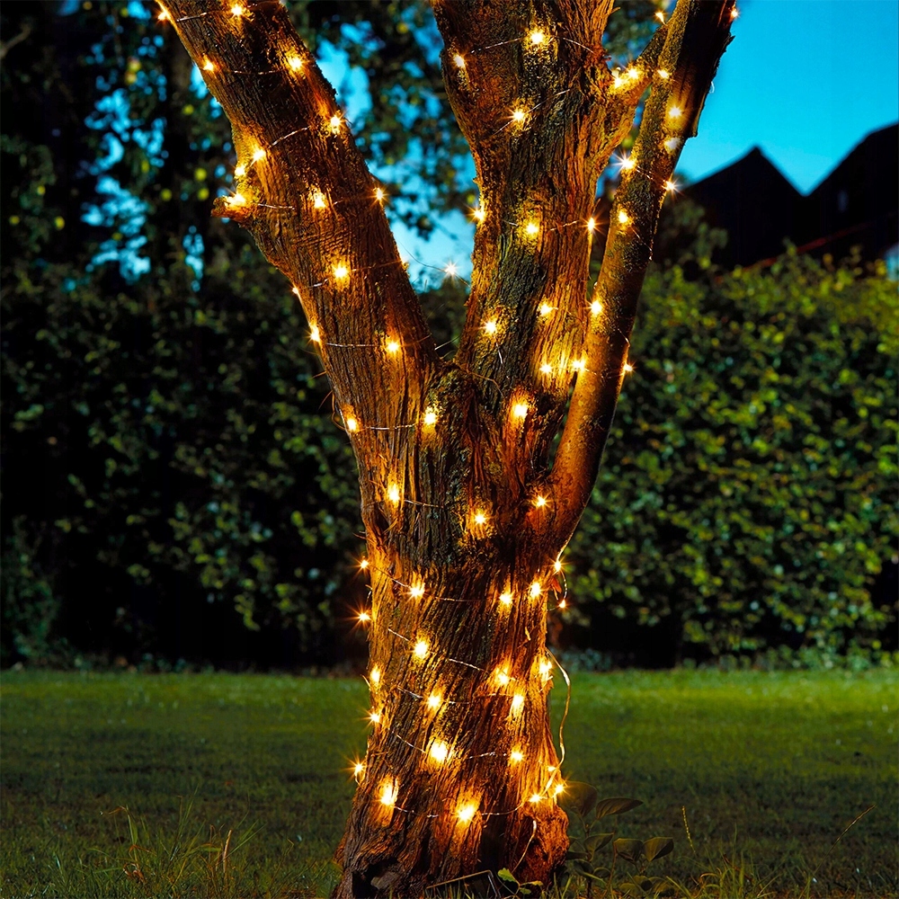 GIRLANDA SOLARNA OGRODOWA DRUCIKI DRUT ŁAŃCUCH ŚWIETLNY 200 LED 30m + PILOT Marka SuperLED