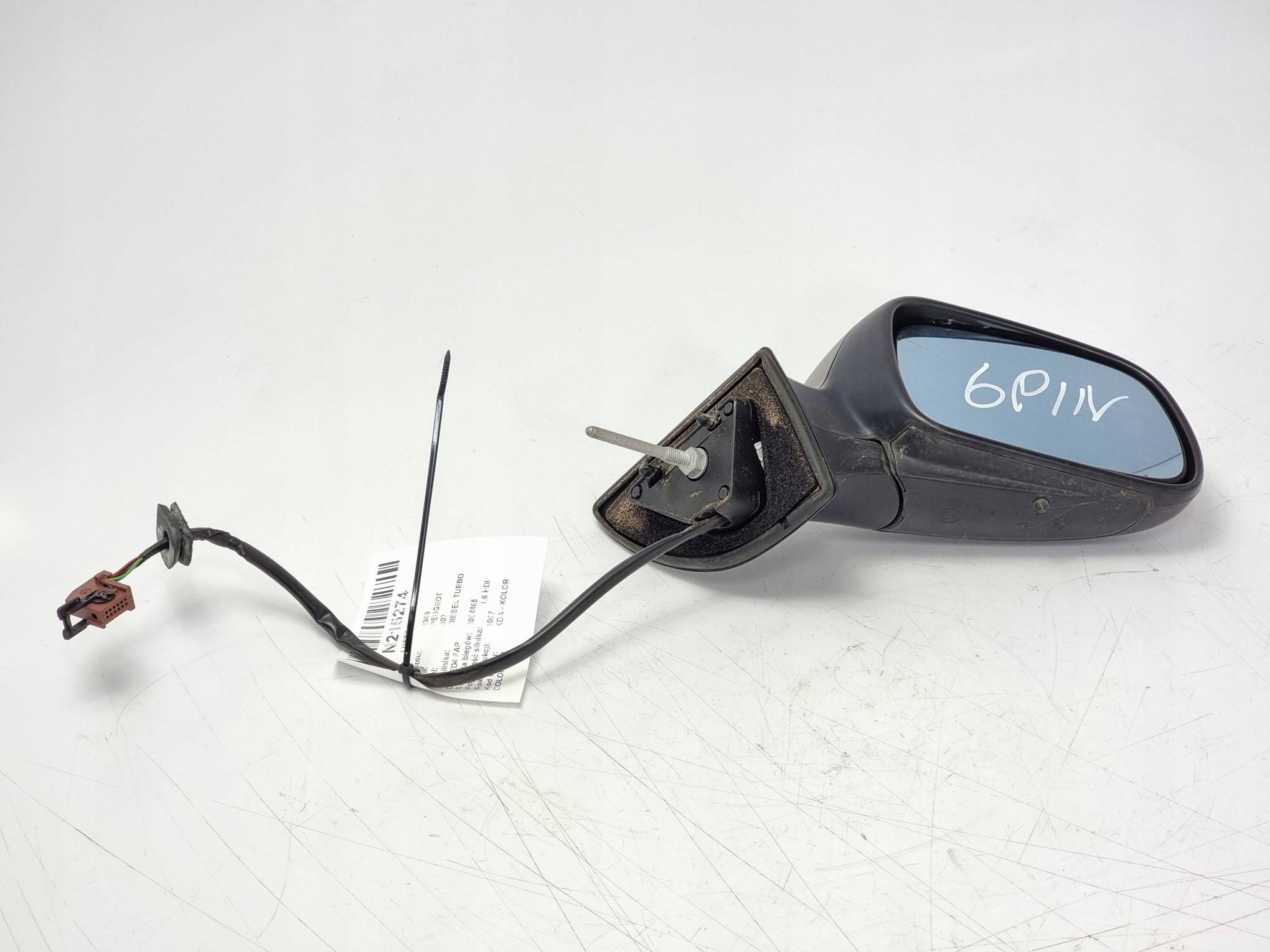 mirror right 6 PIN PEUGEOT 407