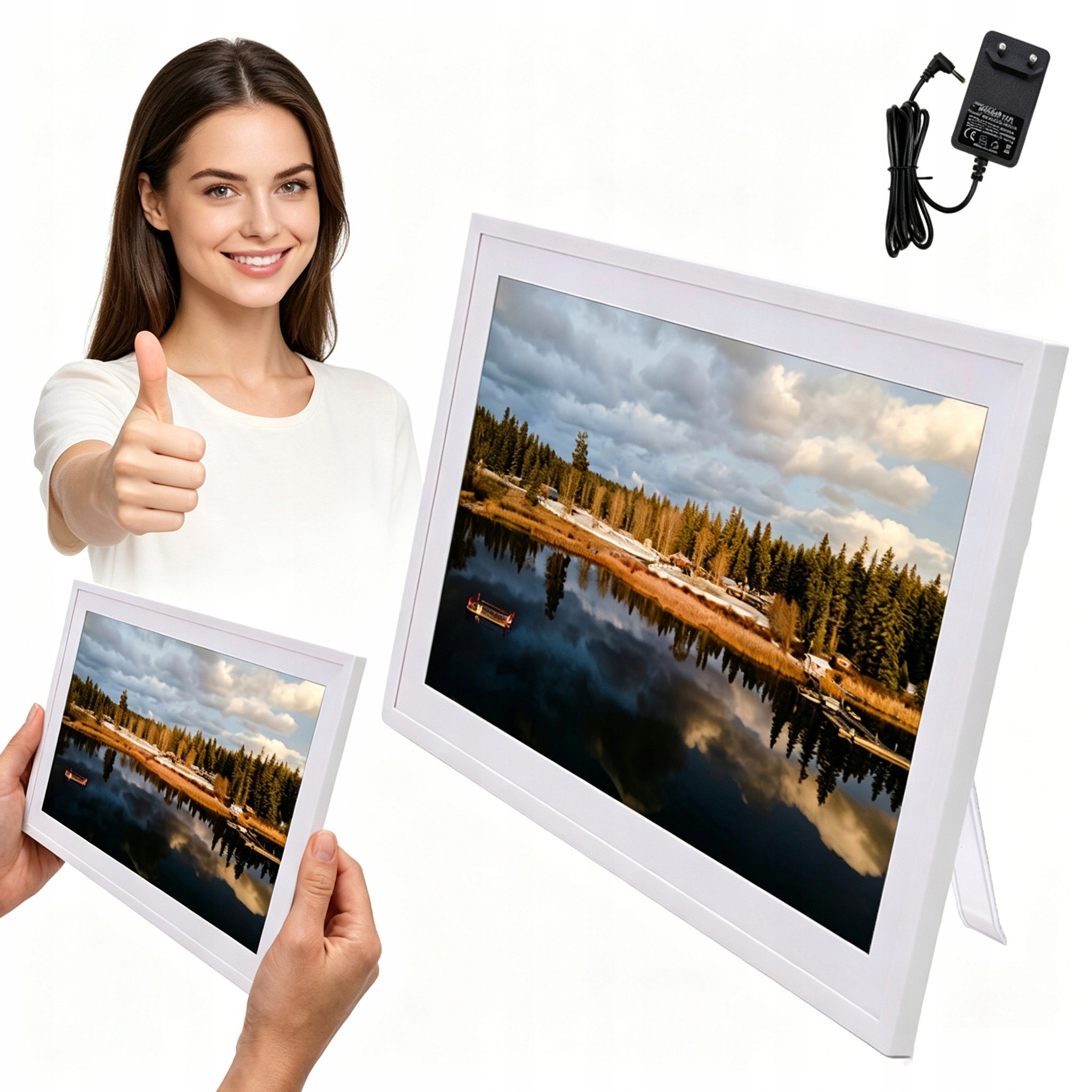 Digitální Rámeček Na Fotografie 15.6 Palců Fotorámeček Na Dárek 32GB 395*245*27MM