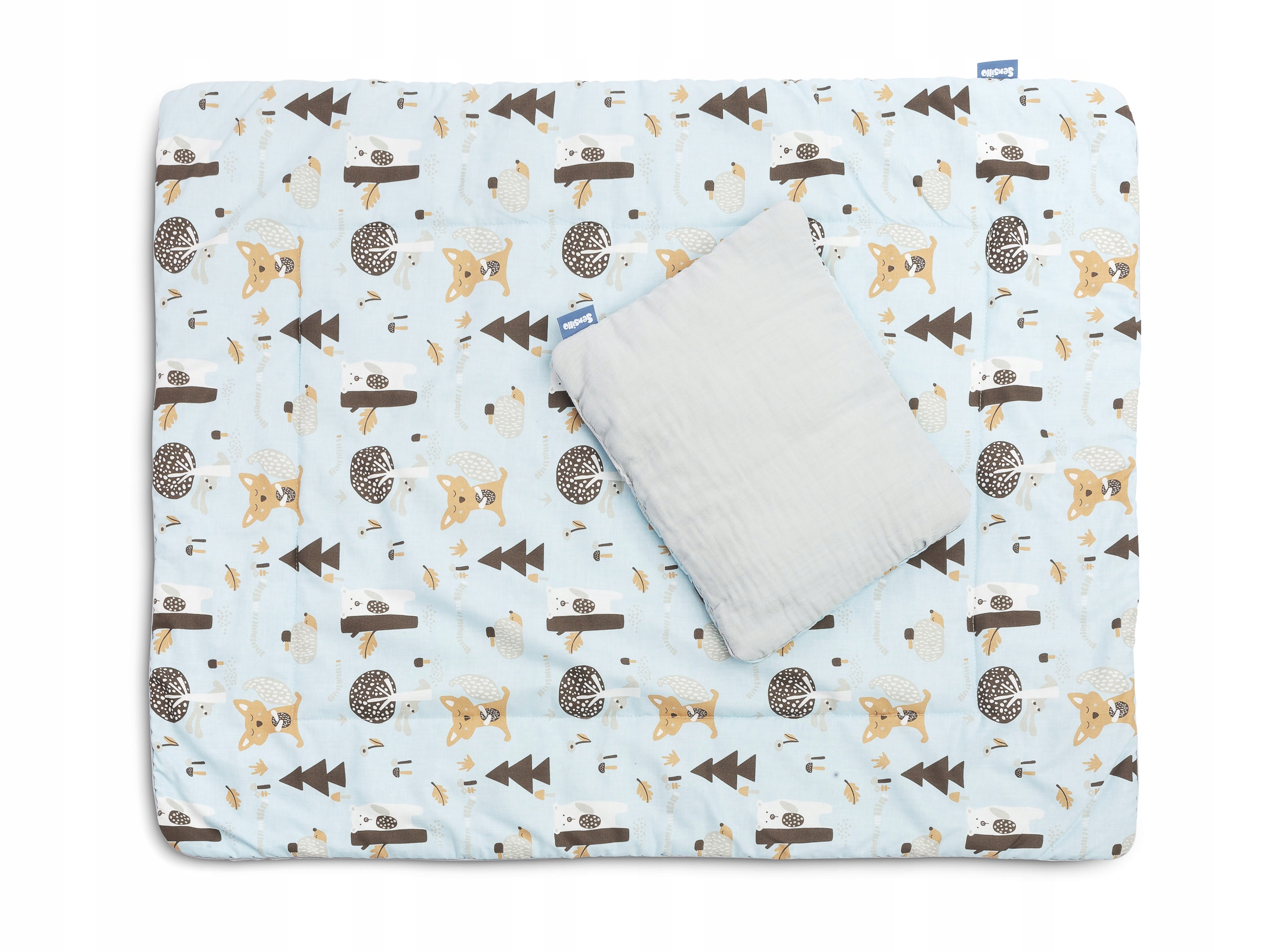 Pościel Komplet Muślin Sensillo 75 x 95 cm Niebieski Kod producenta 42167