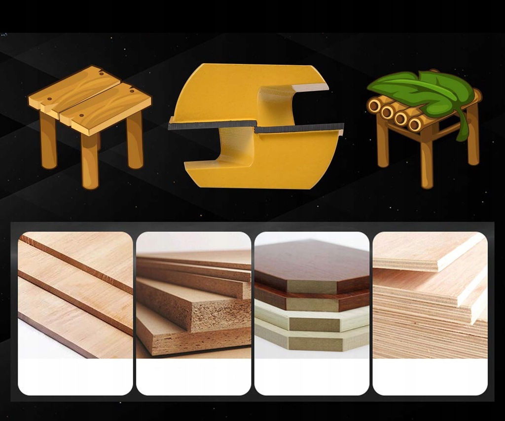 FREZ DO ROWKÓW DO PLANOWANIA DREWNA 8X57MM Rodzaj frezu czołowy