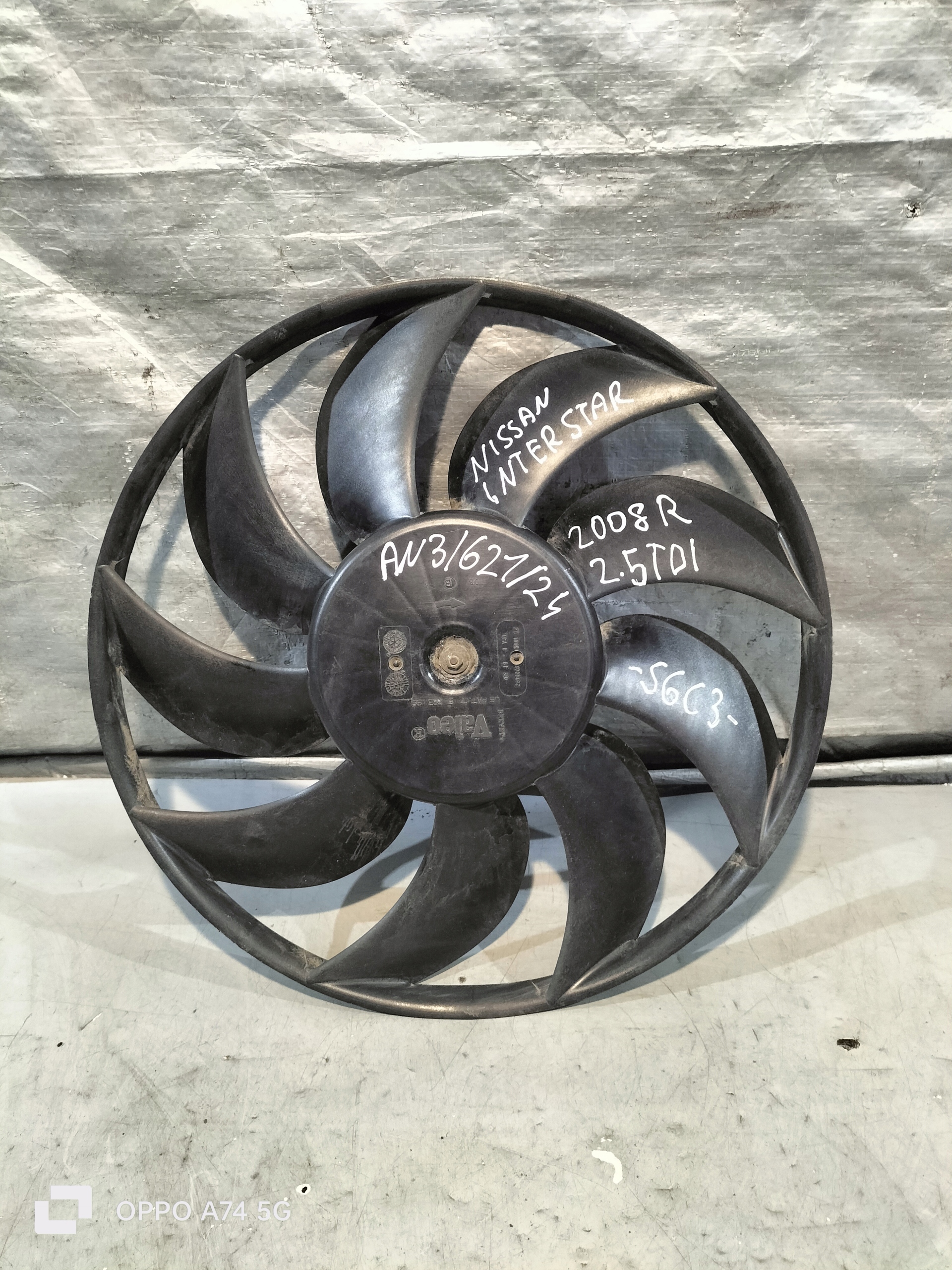 ventilátor NISSAN INTERSTAR 2008R 2.5TDI 88KW