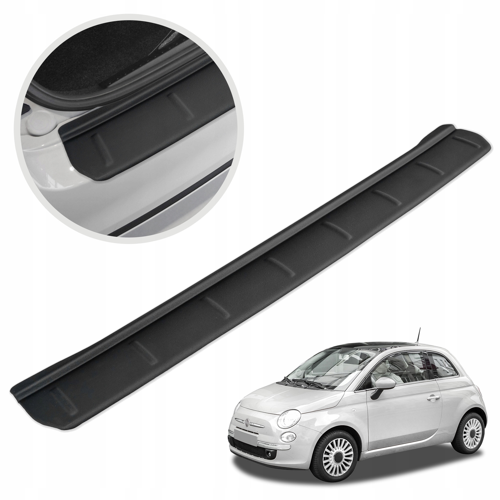 Ochranná lišta na zadný nárazník pre Fiat 500 I 2007- Hatchback