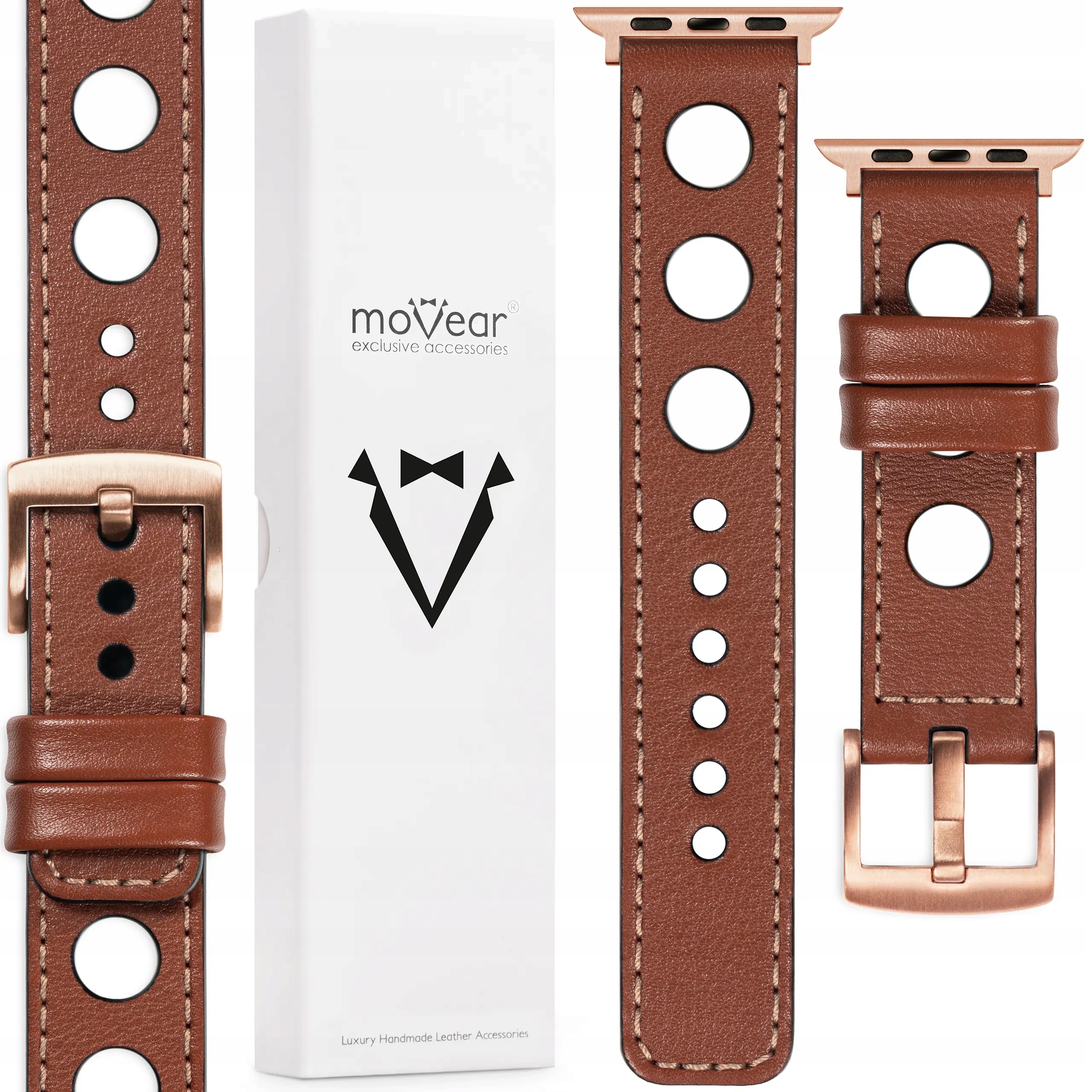 Pásek pro Apple Watch Ultra 10 9 8 7 6 5 Se 49/46-44 mm Hnědý Movear