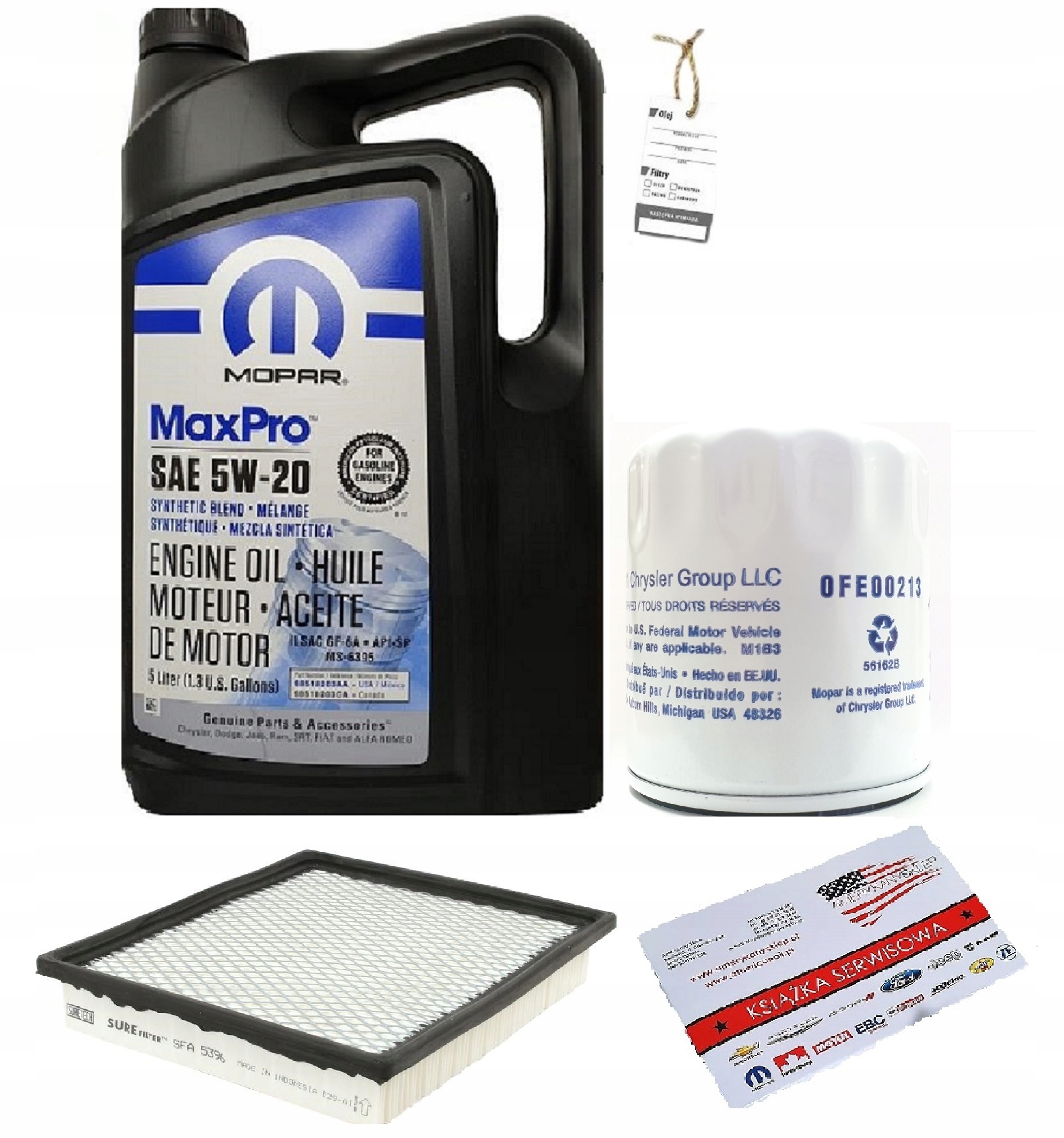 MOPAR 5W20 + FILTRY TOWN COUNTRY 3,3 08-10