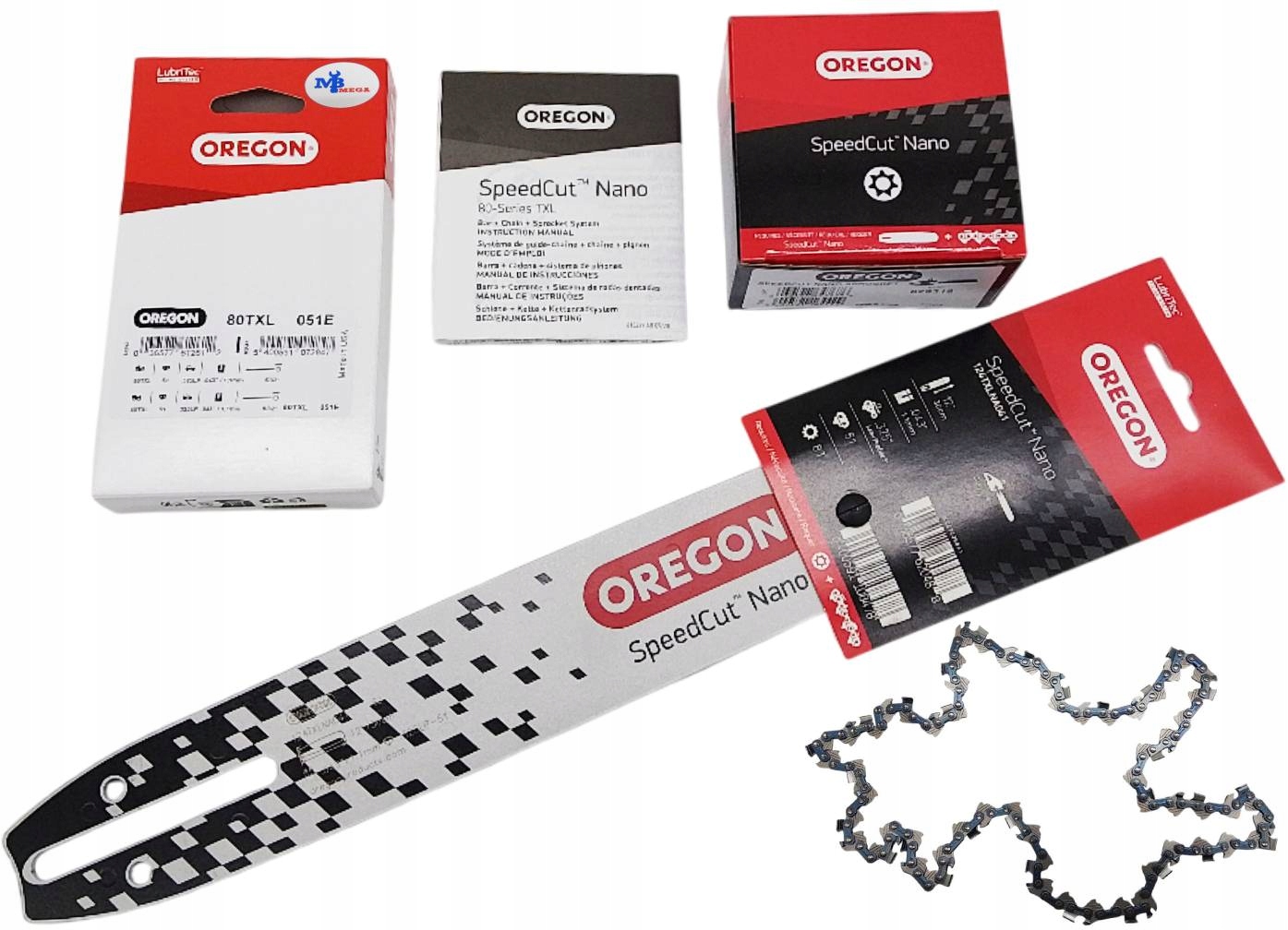 Oregon Prowadnica 30cm Łańcuch 51og 1,1mm Bęben do pilarki Echo CS-2511 Tes