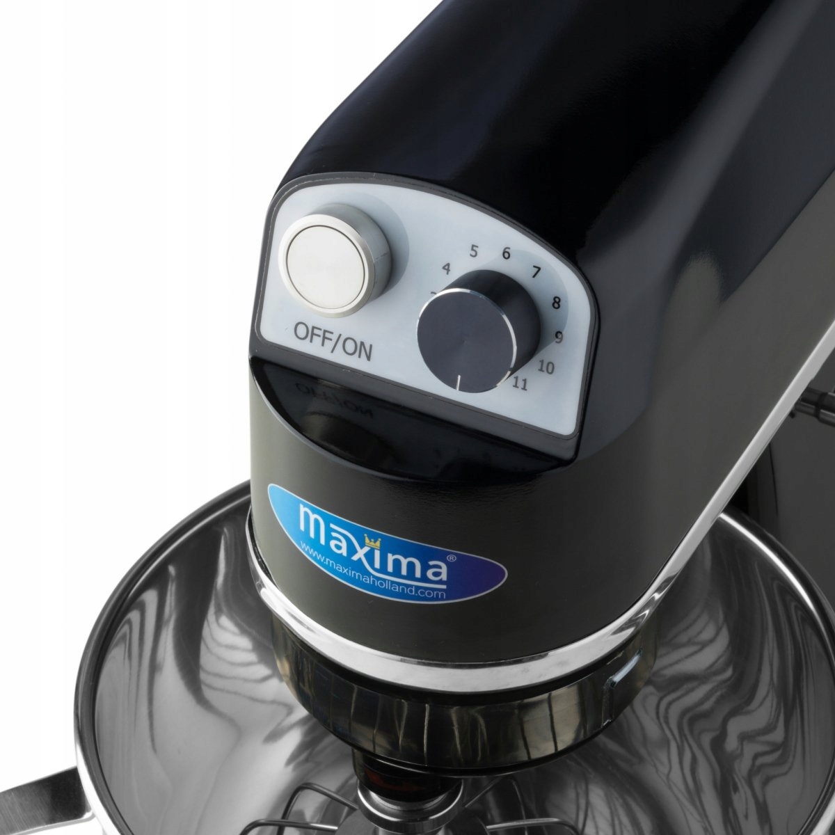 Mikser Planetarny Gastronomiczny do Ciasta 7L 350W Czarny Maxima 09360750