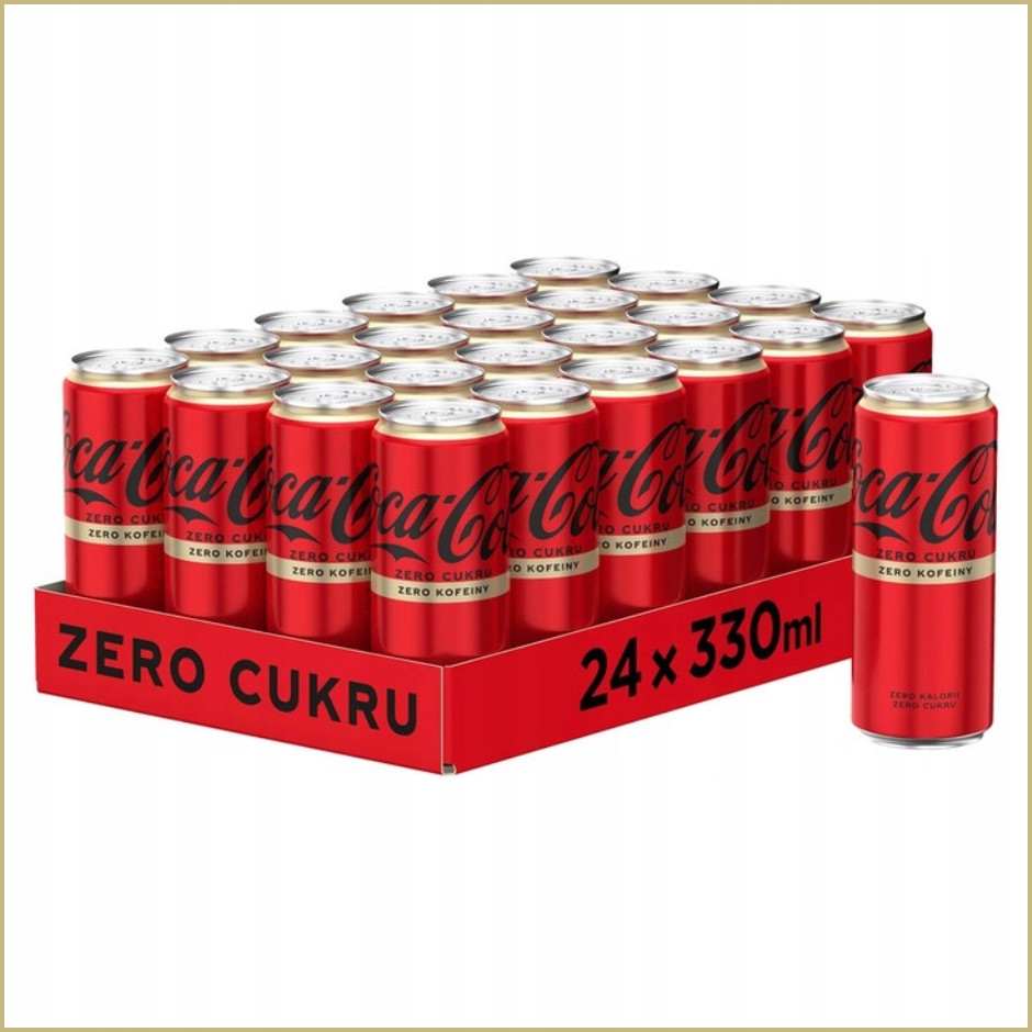 Levně 24 x Coca-Cola Zero Cukr Zero Kofein Sycený nápoj Plechovka 330 ml x 24 ks