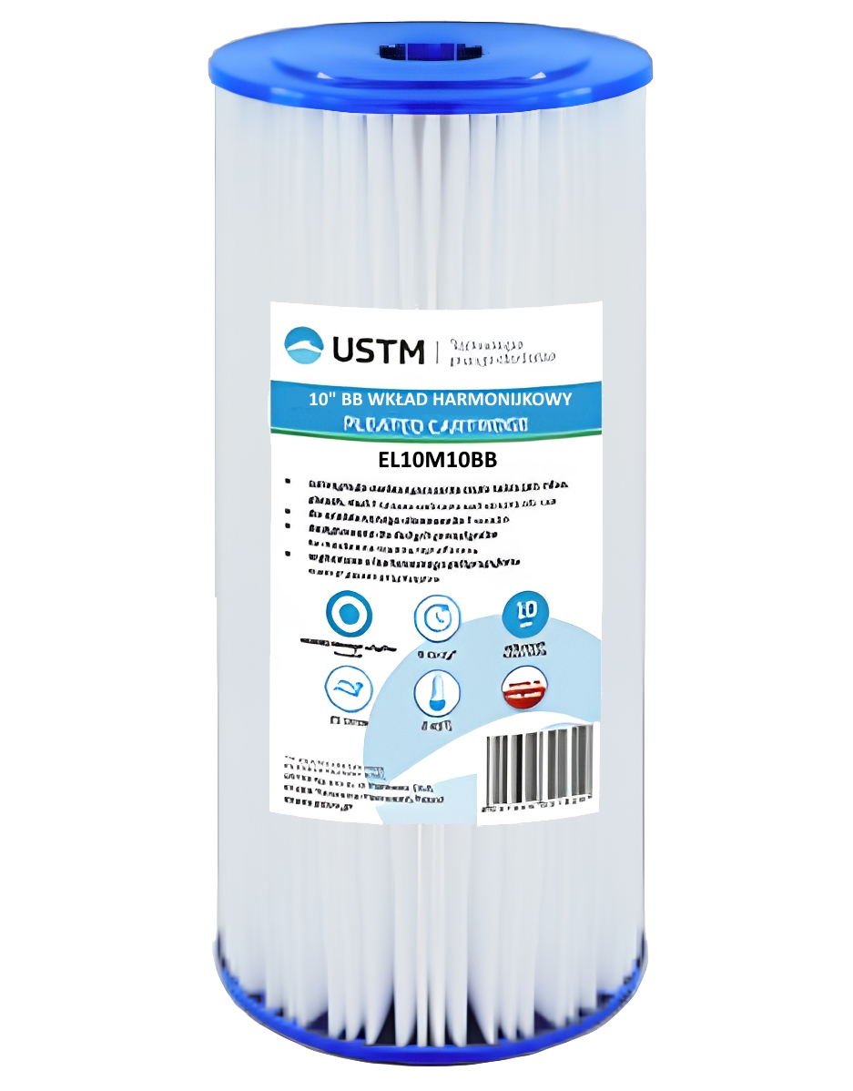 

Wkład filtr do wody 10' harmonijkowy 10 mikron Bb