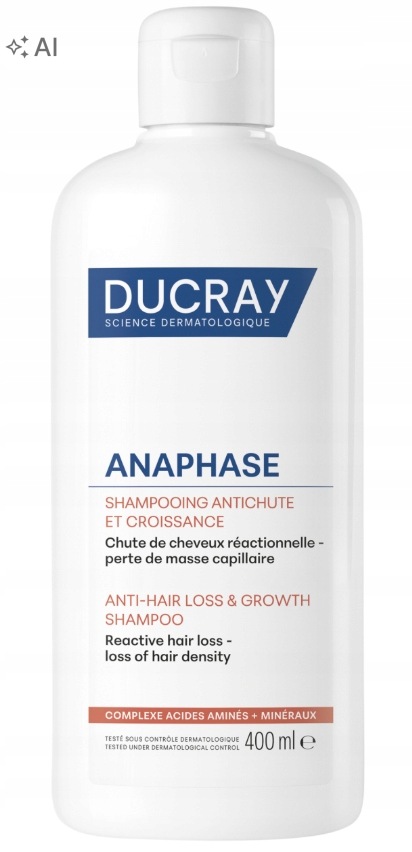 Ducray Anaphase Szampon przeciw wypadaniu i na porost włosów, 400 ml