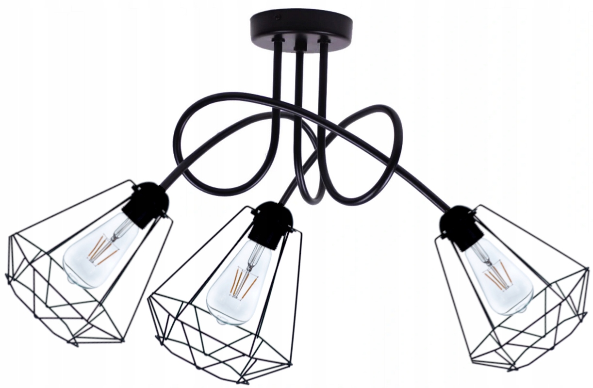 

Lampa Wisząca Sufitowa Żyrandol Brylant Loft Drut