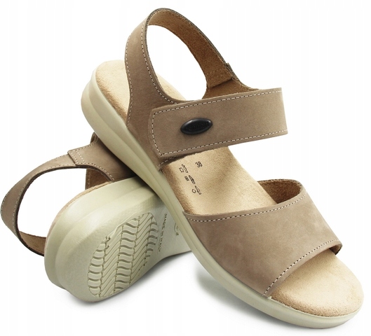 Letní sandály na dovolenou pro ženy z kůže Sanital Flex 8009.17 42