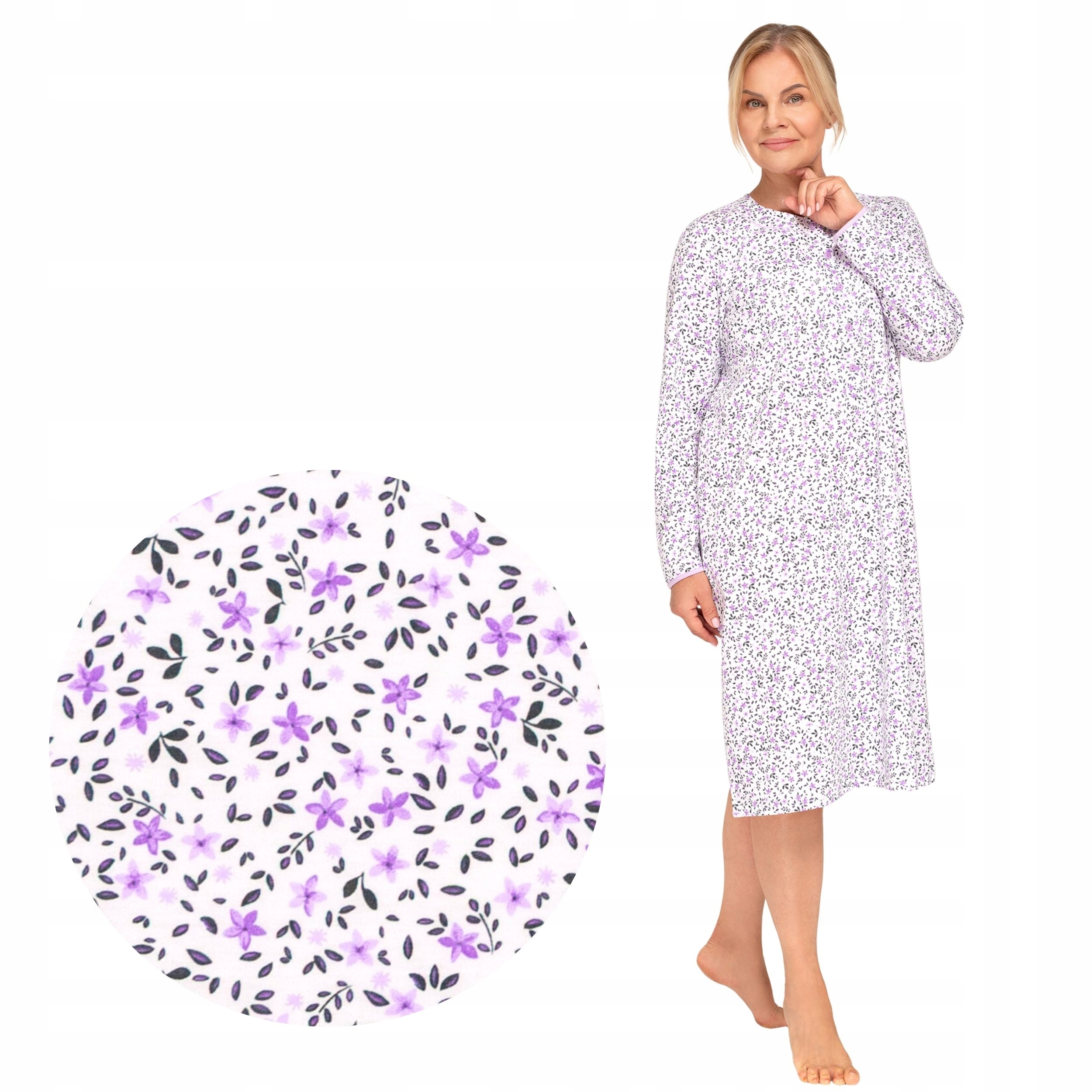 Koszula Nocna Damska Bawełna Do Szpitala Rozpinana XL