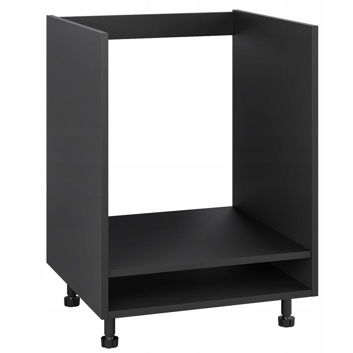 Čierny korpus, spodná skrinka pod rúru 60 s príslušenstvom