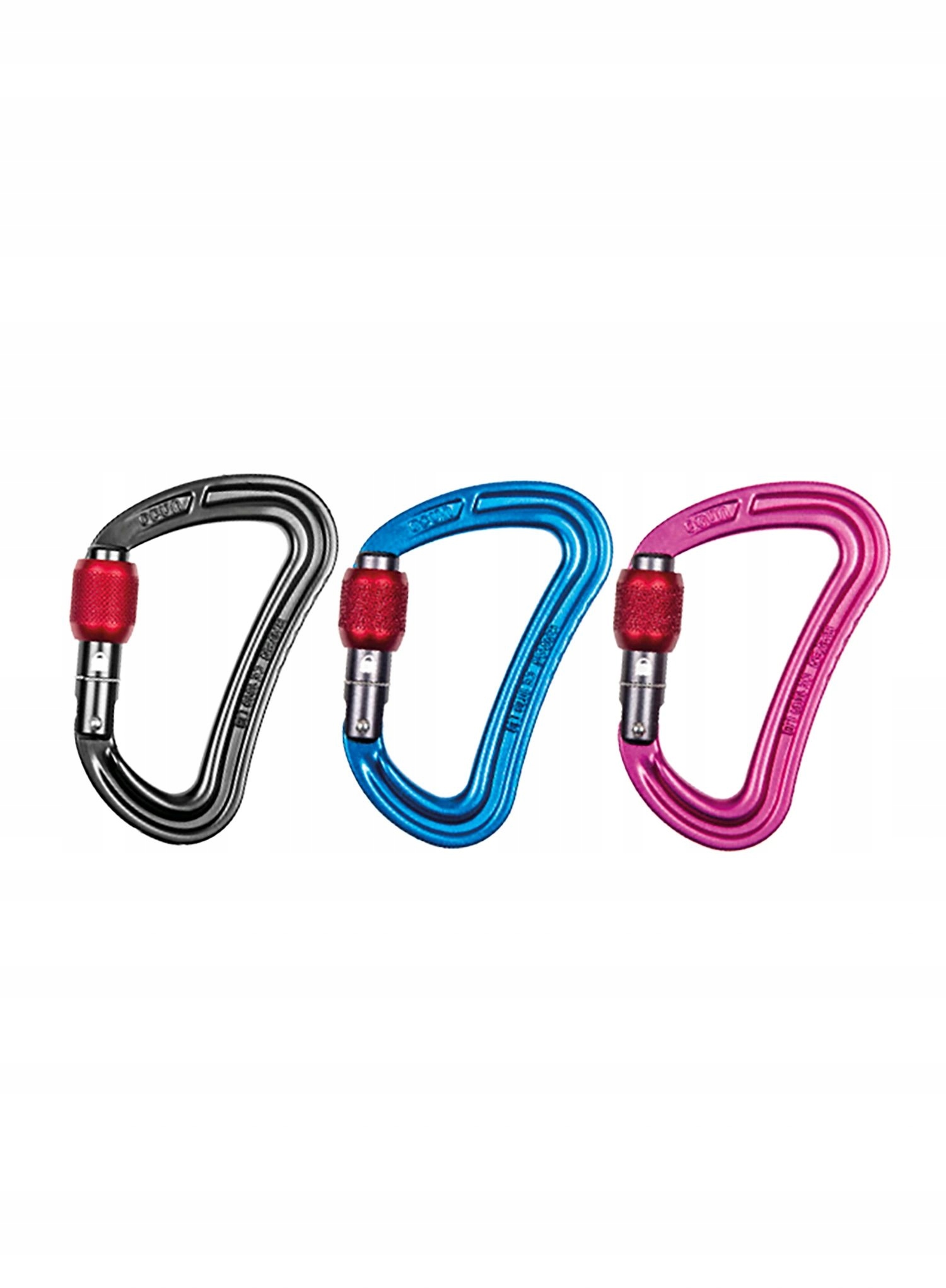 Karabiny Ocun Raven Screw, sada 3 ks červená/modrá/zelená