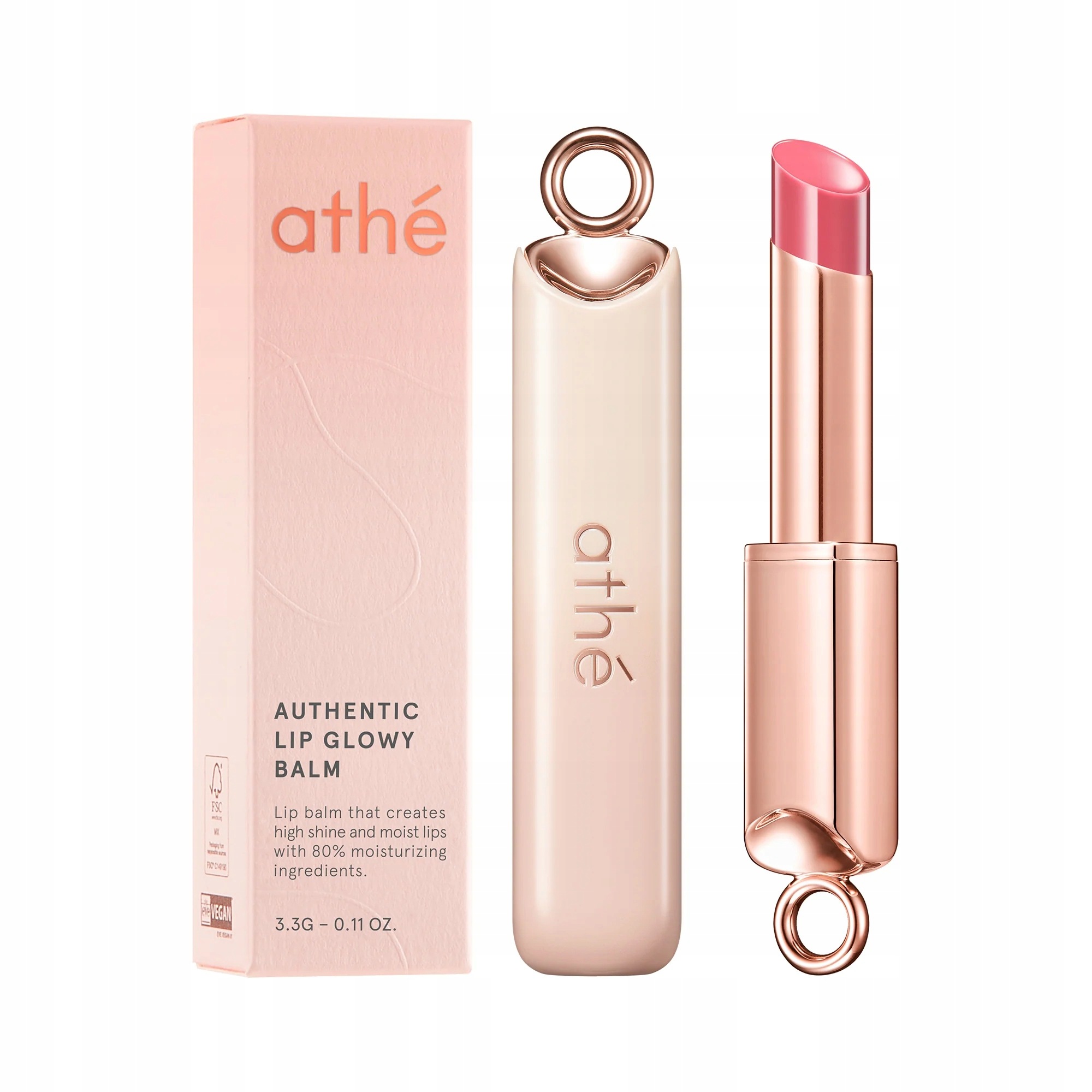 Athe Authentic Hydratační a rozjasňující balzám na rty 3,3 g 04 Dazzle