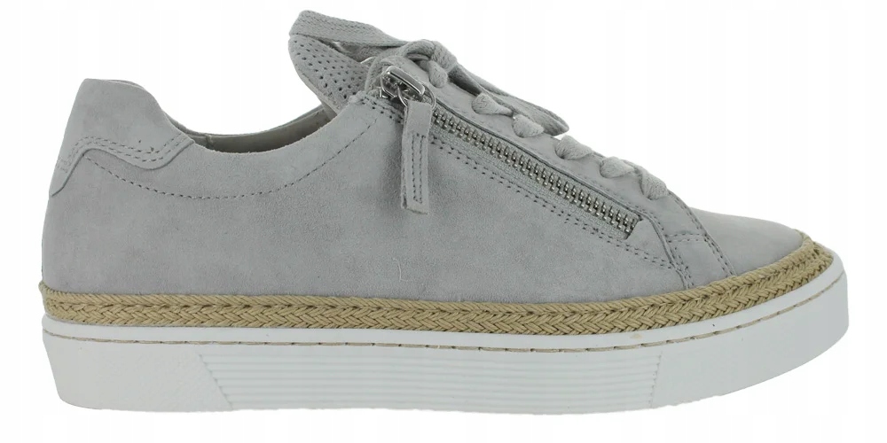 Gabor Dámské polobotky Kožená platforma na zip velikost 36 Šedý semiš