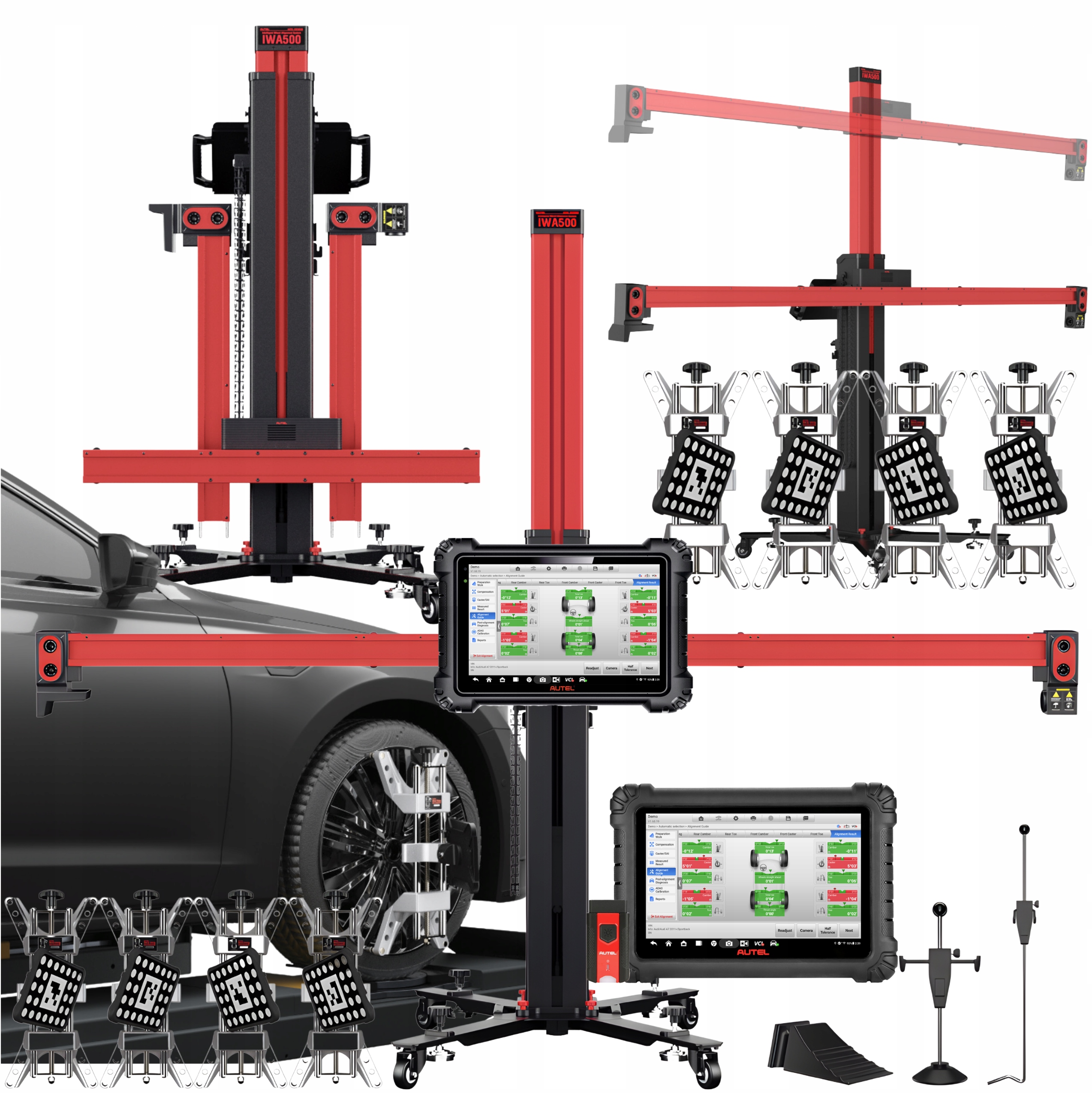 Zařízení Pro Nastavení Geometrie 3D Kol 5 Kamer Autel IWA500 Diagnostika
