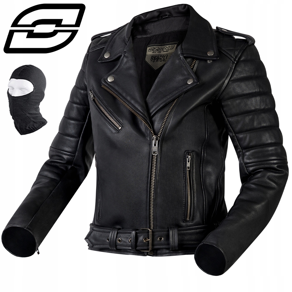 Dámska Kožená Motocyklová Ramoneska Bunda Ozone Bezpečnosť Štýl