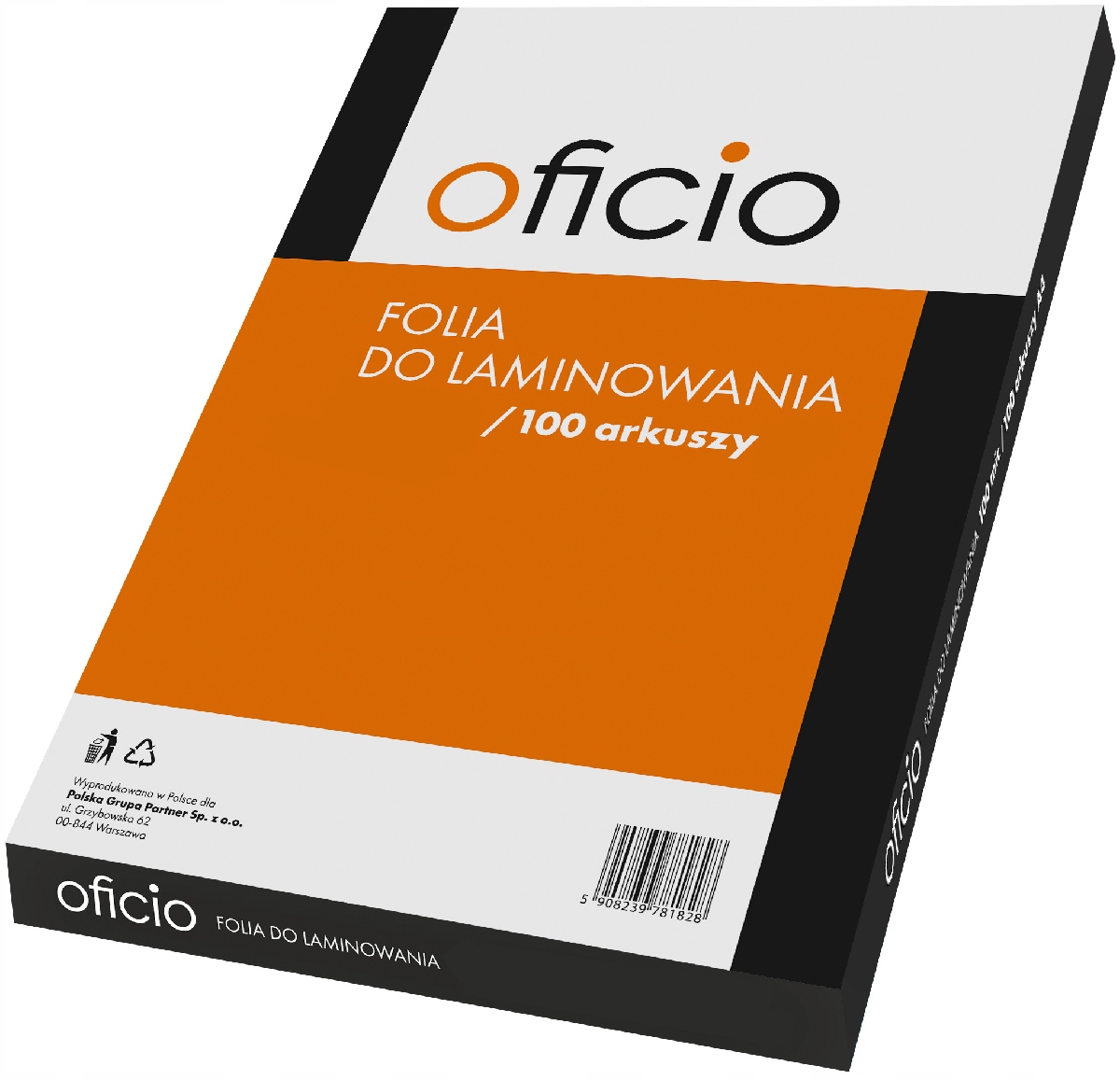 

Folia laminacyjna do laminowania Oficio A5 80 mic