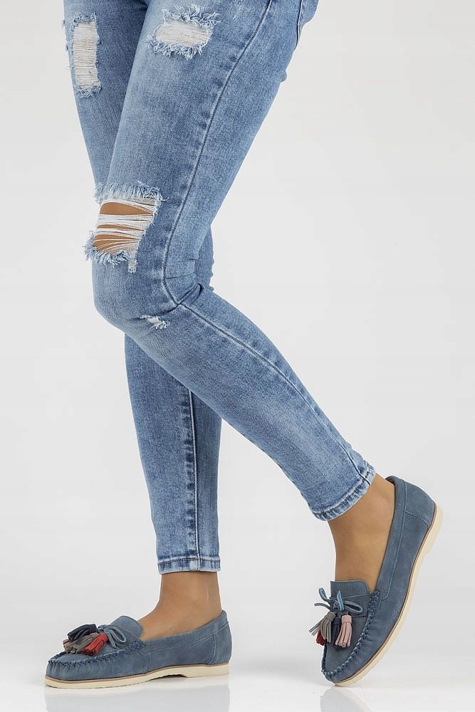 Skórzane mokasyny Filippo DP3512/22 NV granat 40 Model DP3512/22 NV