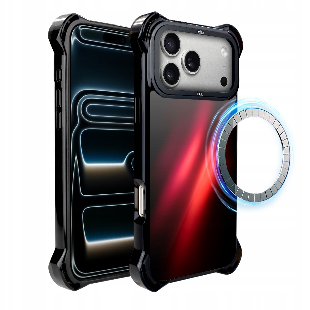 Pouzdro pro iPhone 17 Pro Ibizu DropGuard Ultra s MagSafe, červená Nebula
