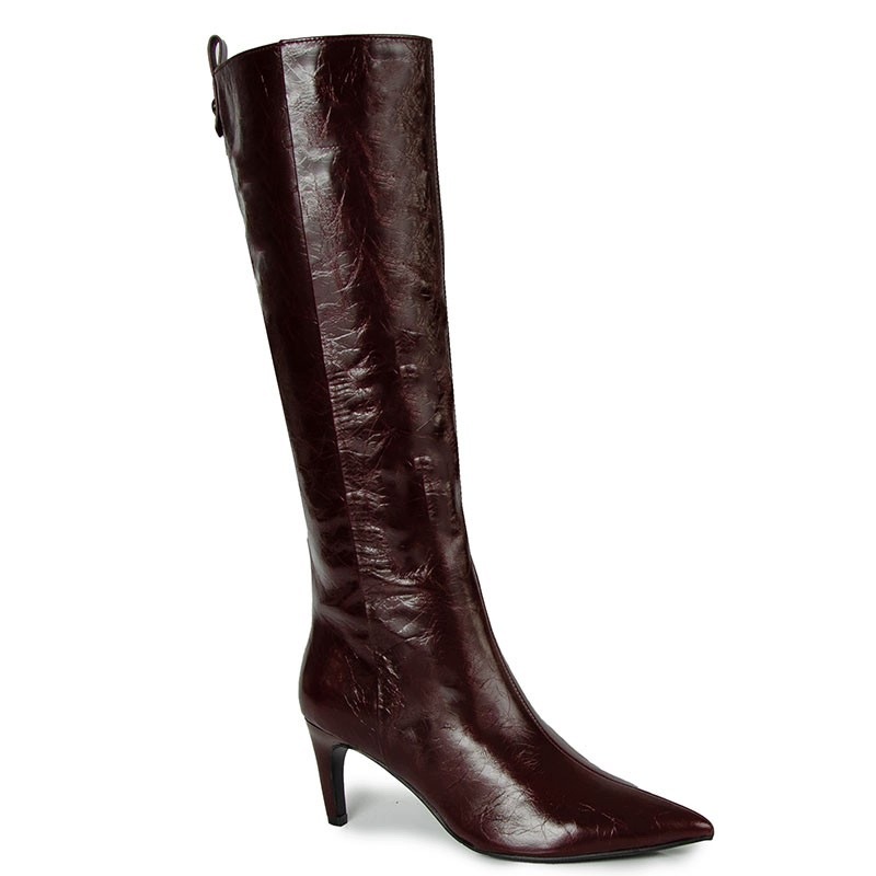 S.barski CR62-3251 Vínové Kožené Kozačky D&a 40
