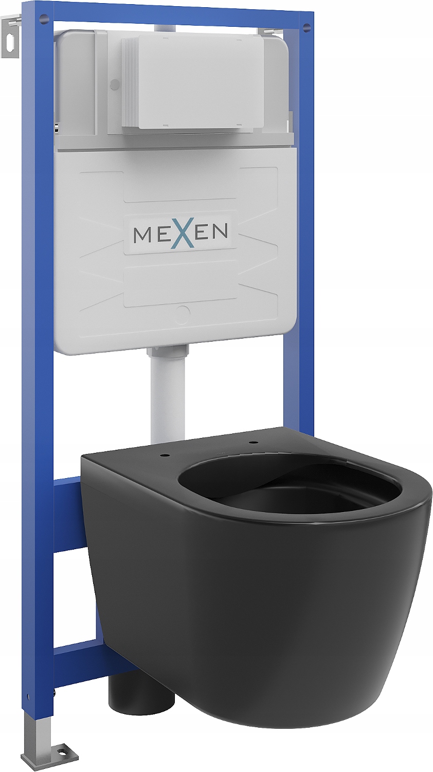 Mexen Carmen Zestaw Wiszący Wc Czarny Mat 49X37 CM Bez Kołnierza