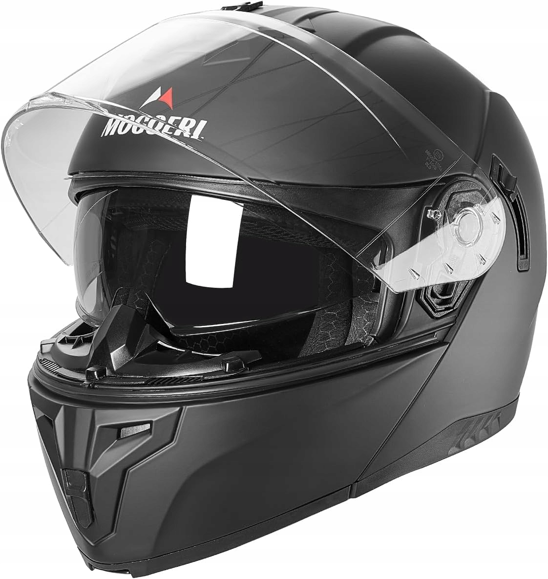 Mocoerl Motocyklová prilba pre mužov a ženy, čierna matná