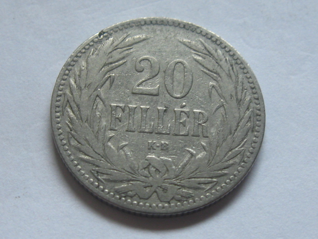 nr1313 Węgry Stara Moneta 20 Filler 1893 !