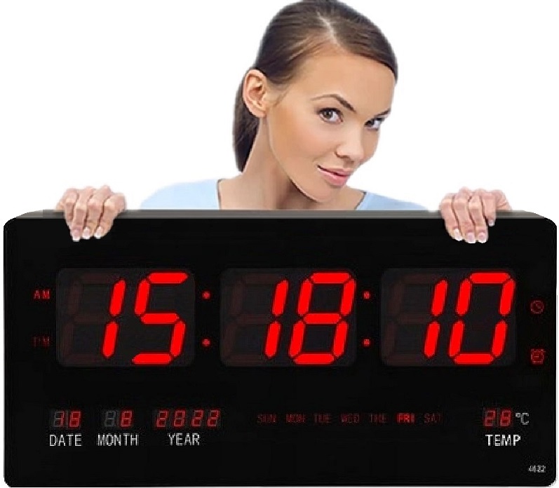 ZEGAR CYFROWY CZERWONY DUŻY XXL TERMOMETR DATA LED