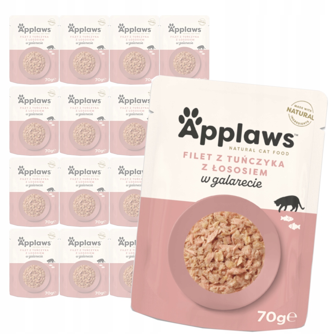 Levně Applaws Cat Krmivo Pro Kočky 16x70g Filé z tuňáka s lososem Želé