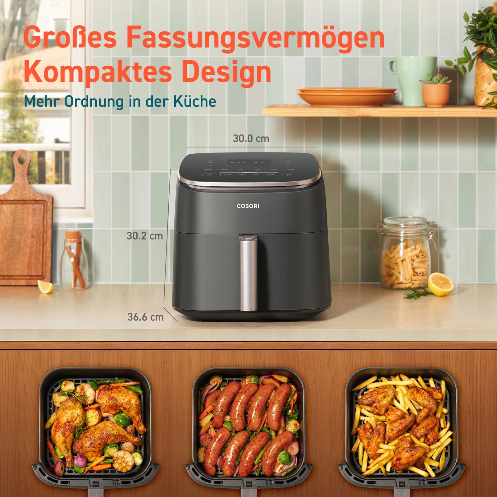 COSORI Frytkownica Beztłuszczowa Airfryer 9w1 XXL 6L Cicha Energooszczędna — miniatura 7