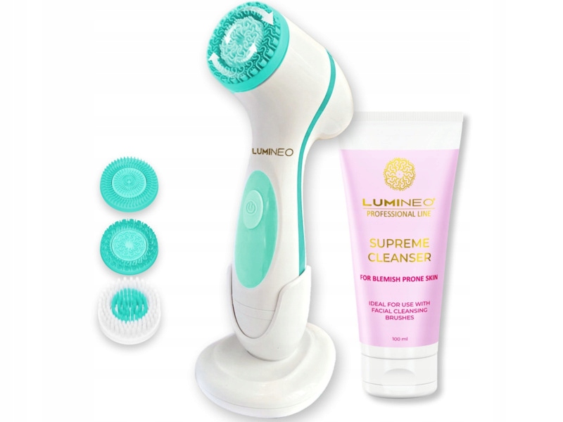 Szczoteczka do twarzy Lumineo 868 Classic Turkusowy Żel do twarzy 100 ml