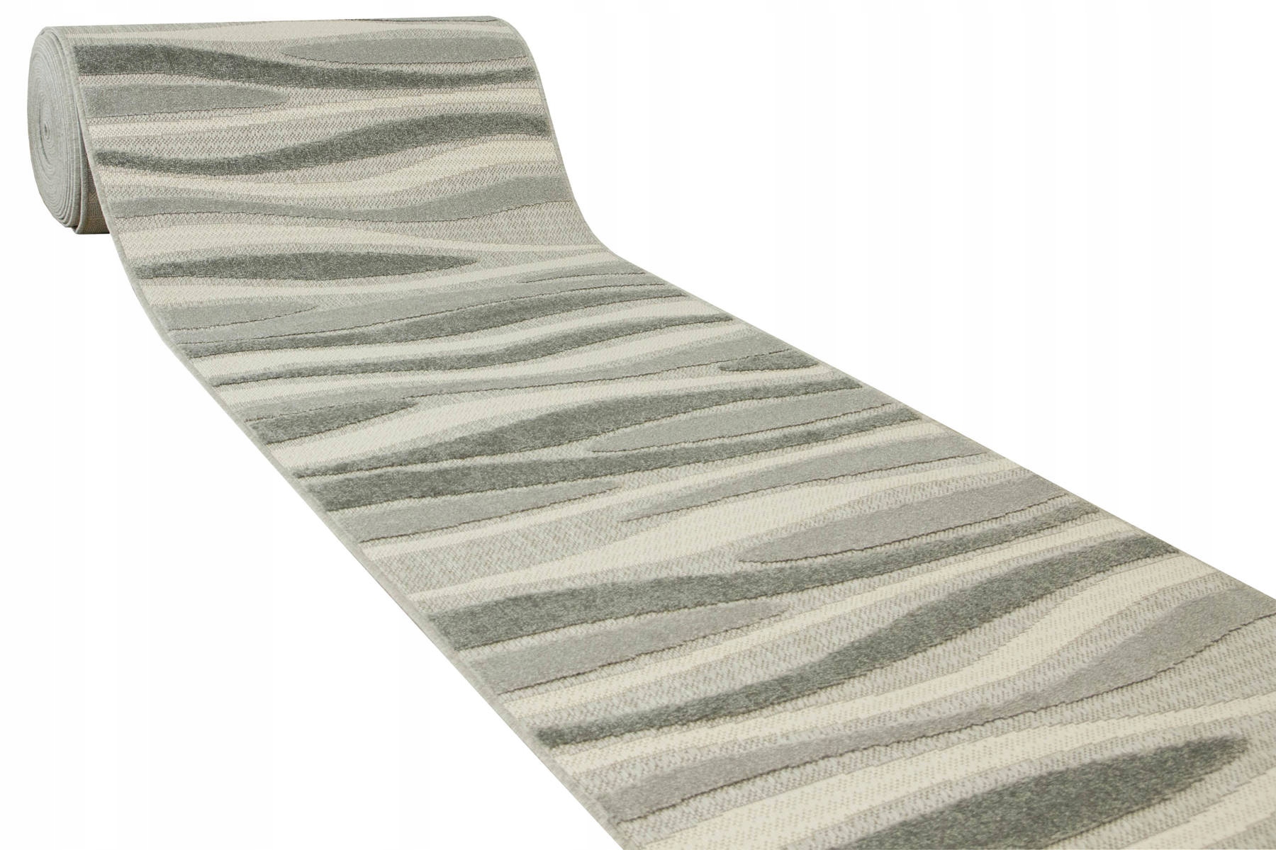 

szer. 80 cm Chodnik Sizal Lśniący Srebrzysty Szary