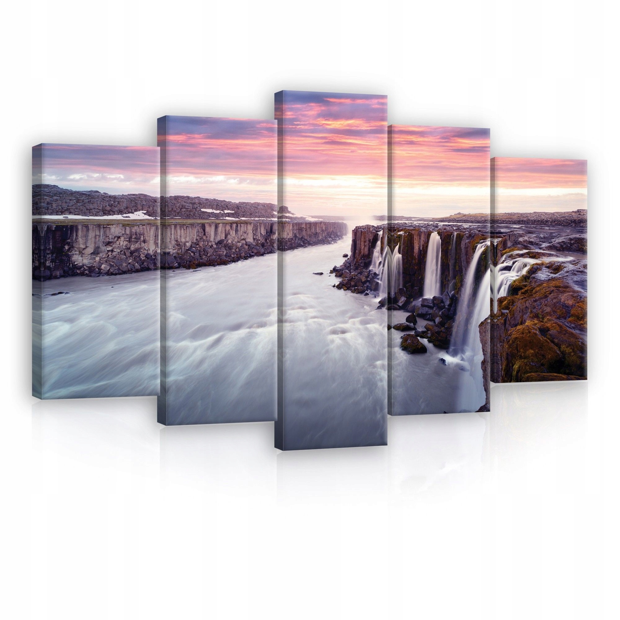 Obraz 100x60 Vodopád řeka kaňon příroda krajina západ slunce voda