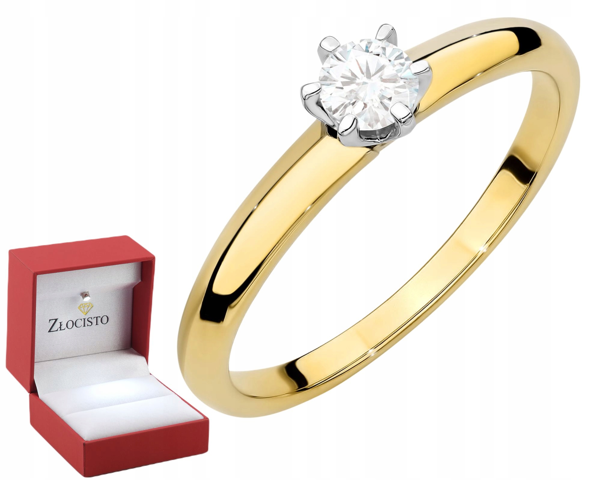 Zlatý Prstýnek S Briliantem, Klasické Zlato 585 Dárek Gravírování