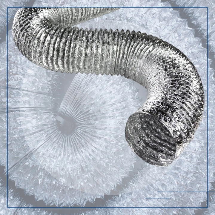 RURA WENTYLACYJNA ALUMINIOWA ELASTYCZNA fi 80-85 FLEX PRZYŁĄCZE ATEST Liczba m w ofercie 10 m