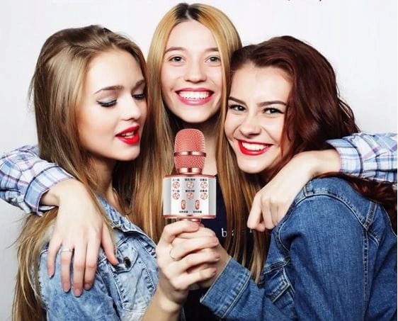 MIKROFON KARAOKE BEZPRZEWODOWY USB BLUETOOTH SREBRNY Z GŁOŚNIKIEM 3 W 1 Charakterystyka kierunkowa dookólna (kołowa)