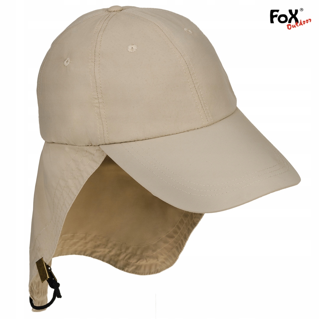 Pustynna CZAPKA SAHARA z NAKARCZKIEM - KHAKI Marka Fox Outdoor