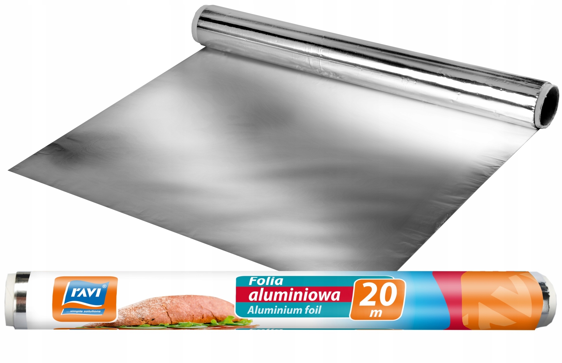 

Folia Aluminiowa srebrna Rolka 20 M x 29 cm