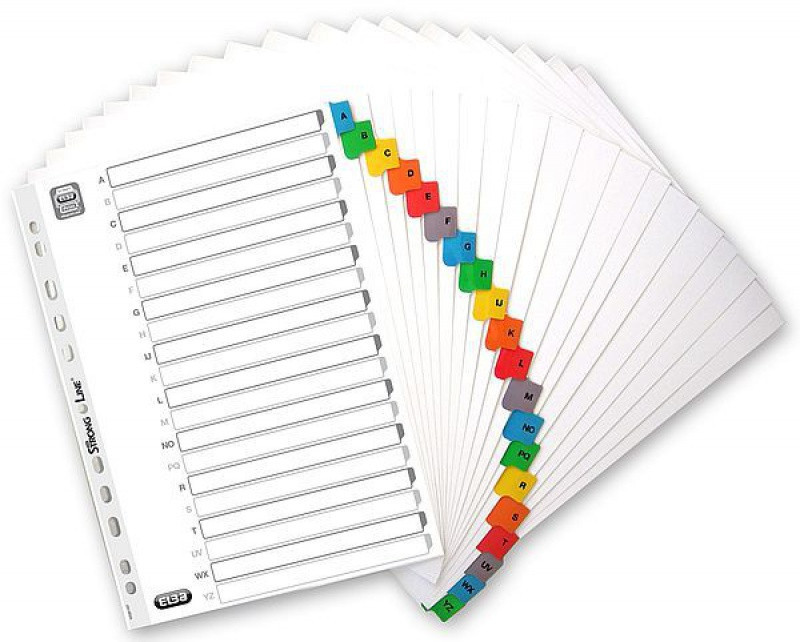 PRZEKŁADKI DO SEGREGATORA PLASTIKOWE ALFABETYCZNE Marka inna