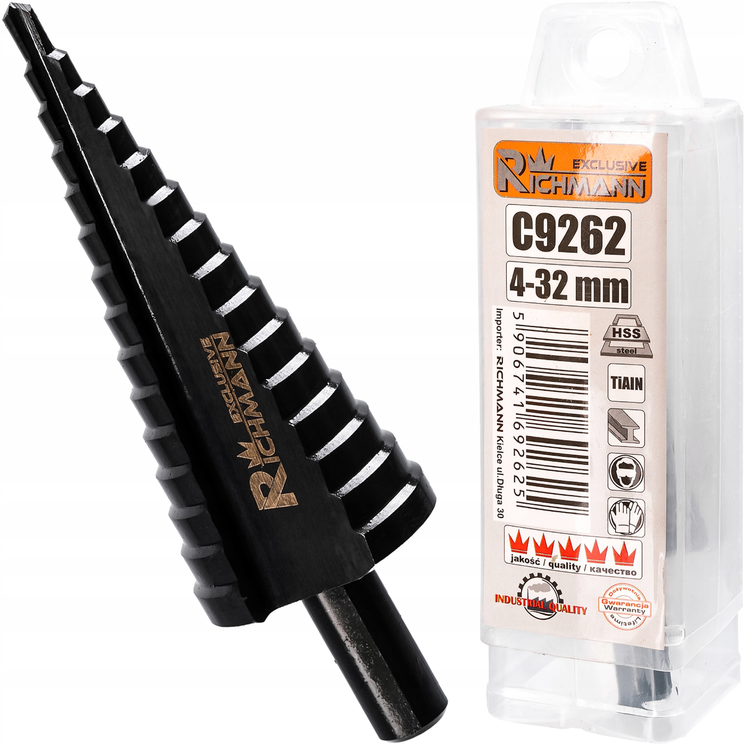 

Wiertło Stopniowe Spiralne Metalu Stali Hss 4-32mm