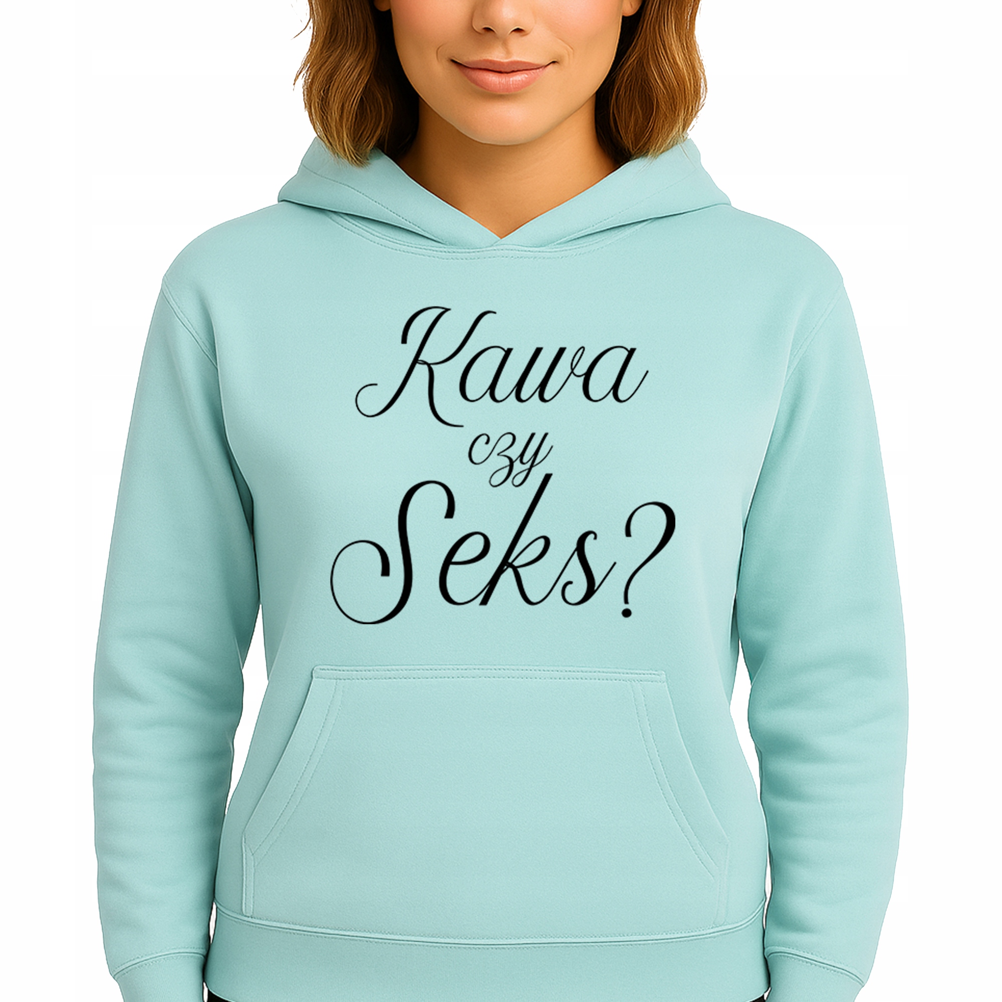 Mikina Mátová Hoodie S Kapucí Bavlněná Módní Káva Nebo Sex? S