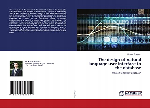 Posevkin, Ruslan The design of natural language user interface to the datab