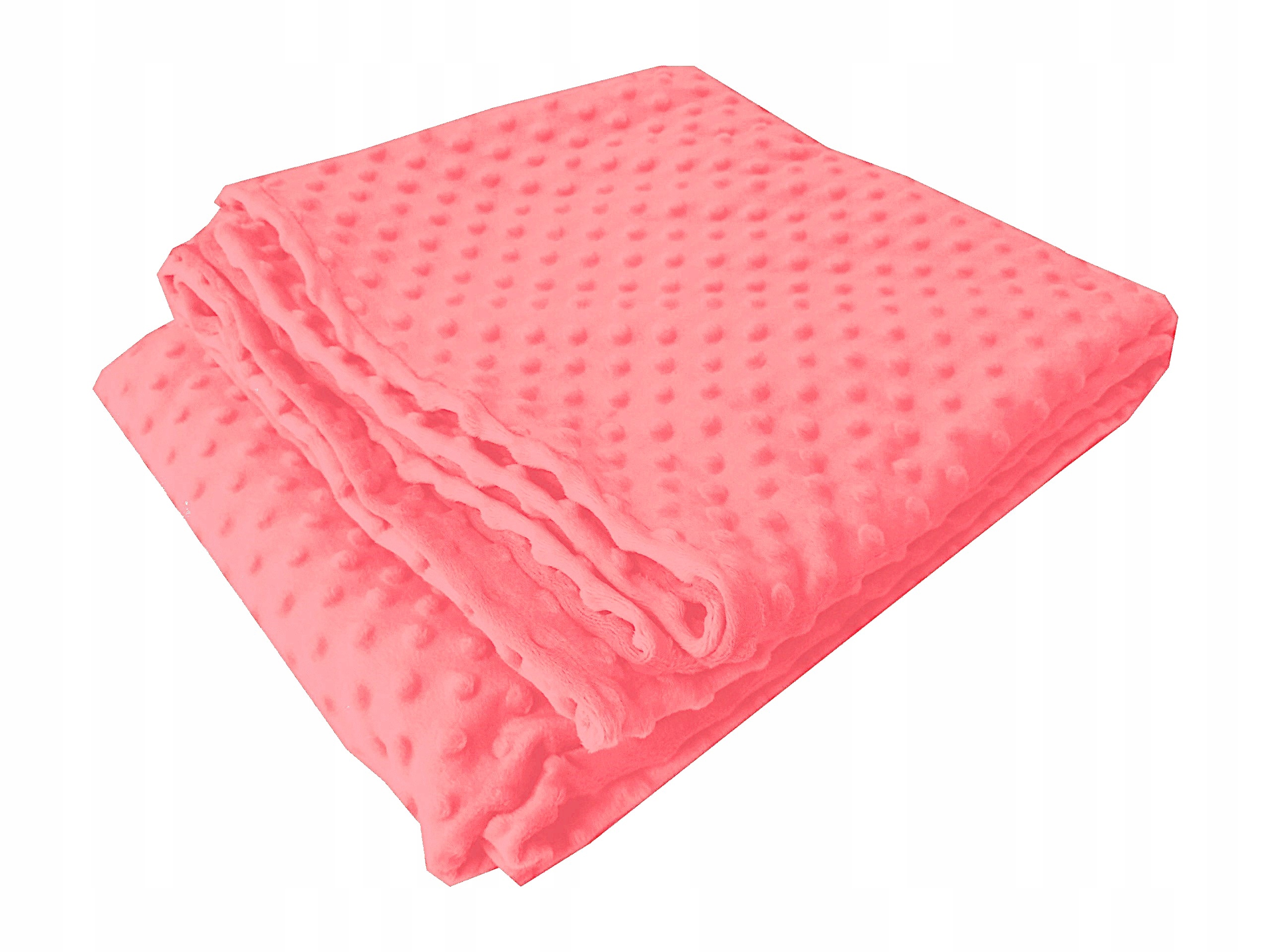 Koc Minky 160x200 Polar kuličky přehoz pléd Losos růžový měkký teplý