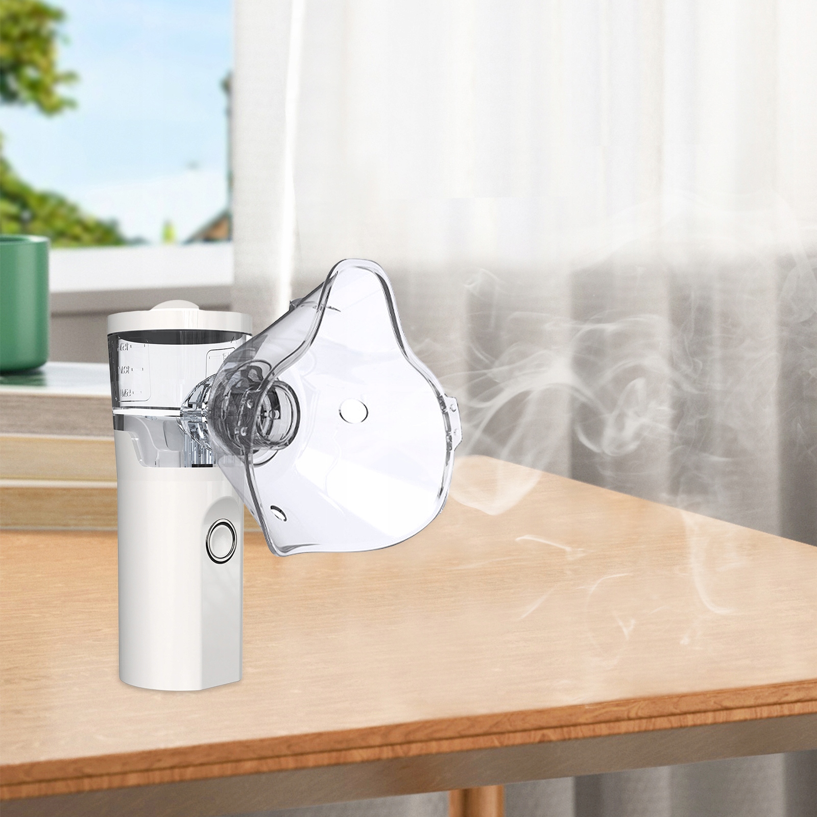 RĘCZNY INhalator parowy parowiec do twarzy przenośny do podróży na kanapie USB Kolor dominujący biały