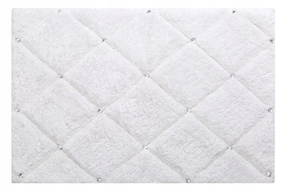 Dekorativní koupelnový koberec do ložnice Bavlněný 60x90 Chic 2 Bílý