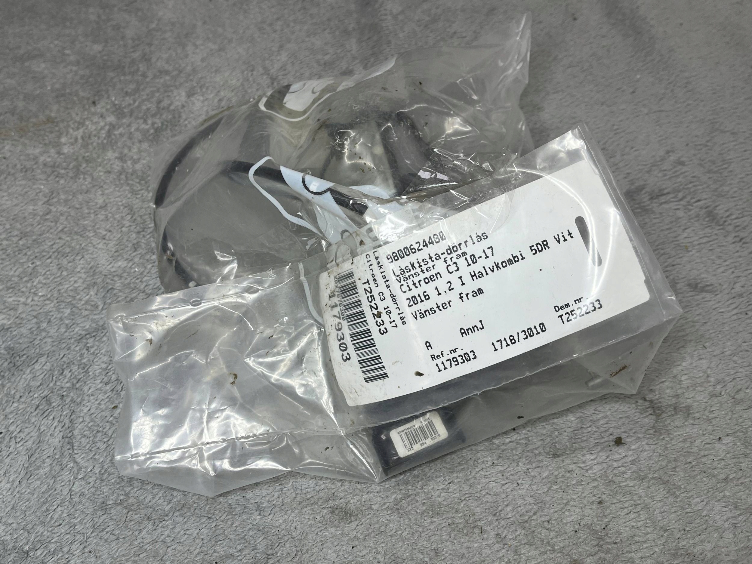 lock door przednich Citroen C3 9800624480